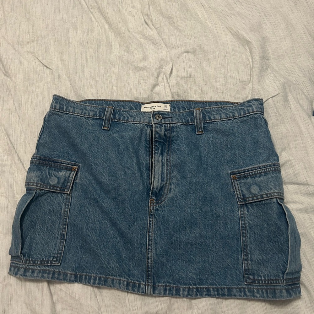 Abercrombie & Fitch Blue Denim Skirt Size 14